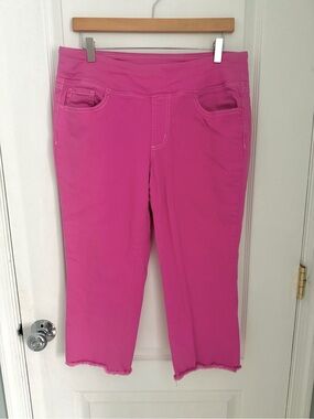 Belle by Kim Gravel Petite TripleLuxe Twill Sailor Crop Jean Pants Size 14P